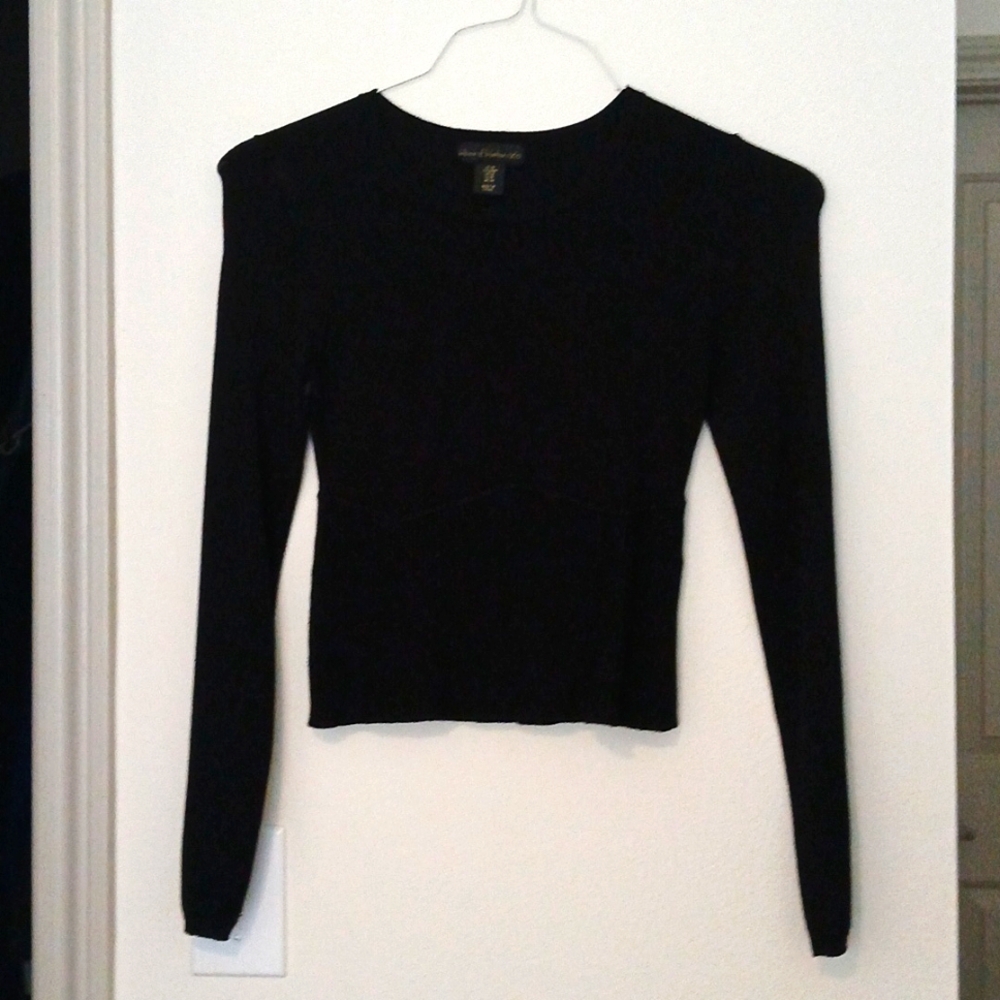 Black sweater long sleeve top